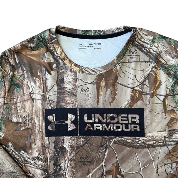 Under Armour x Real Tree Hunting Shirt Mens XXL Long Sleeve Performance Camo - Picture 2 of 5
